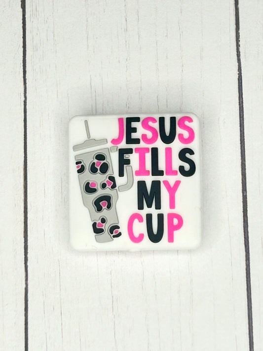 "Jesus Fills My Cup" Focal Bead