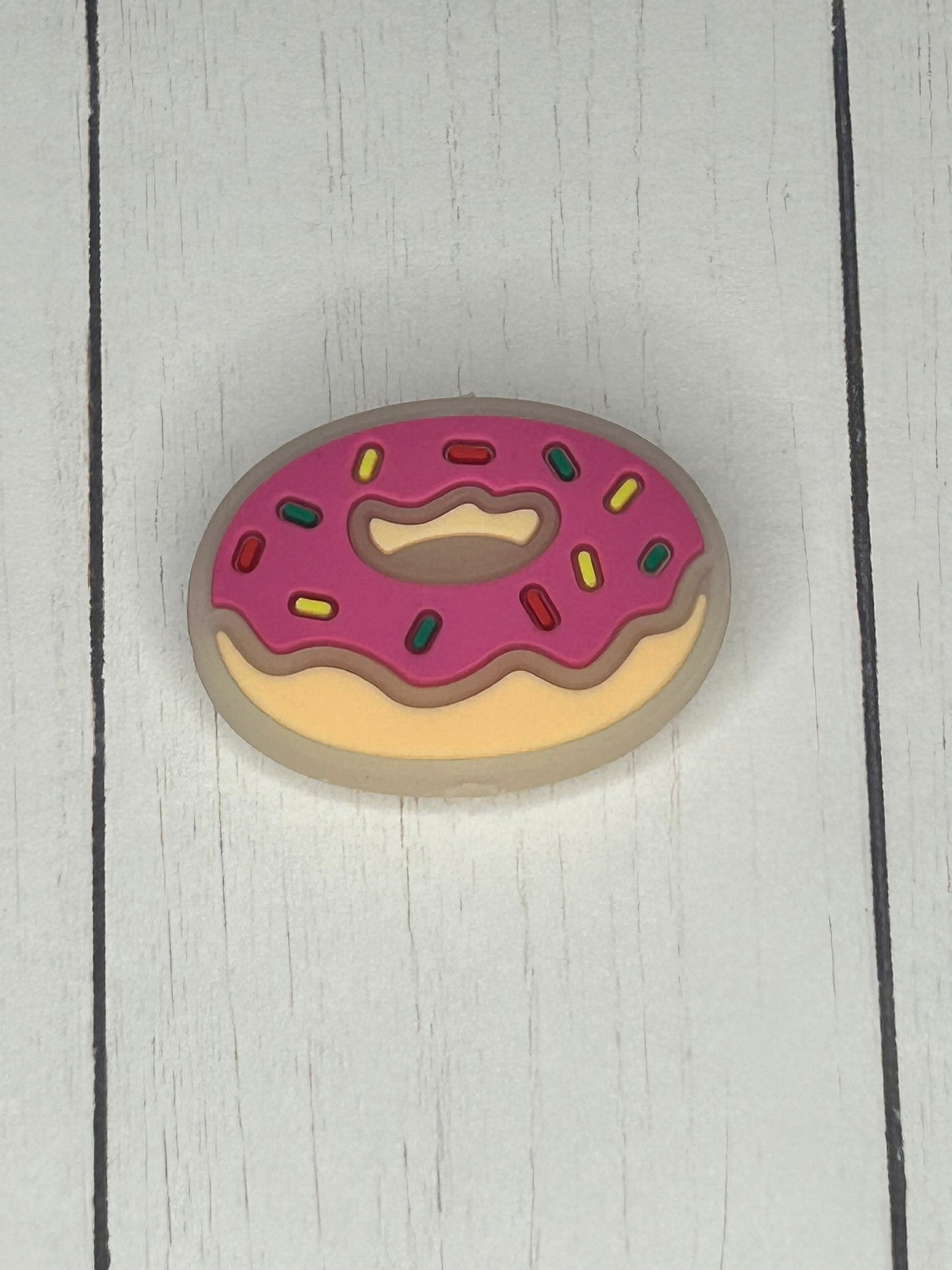 Pink Glow Donut Focal Bead