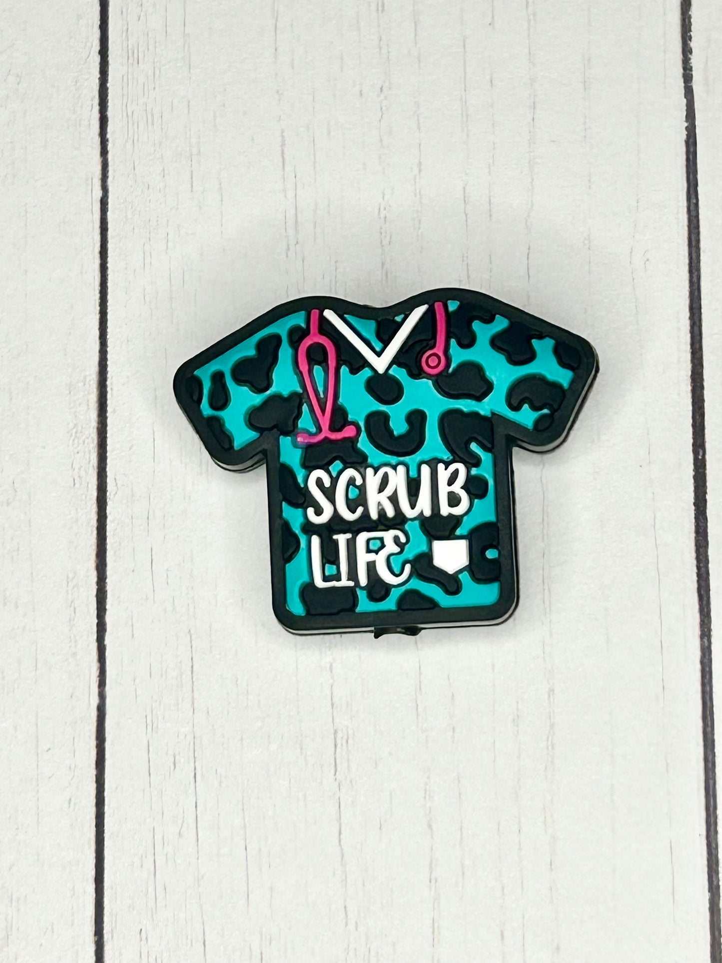 "Scrub Life Top" Focal Bead