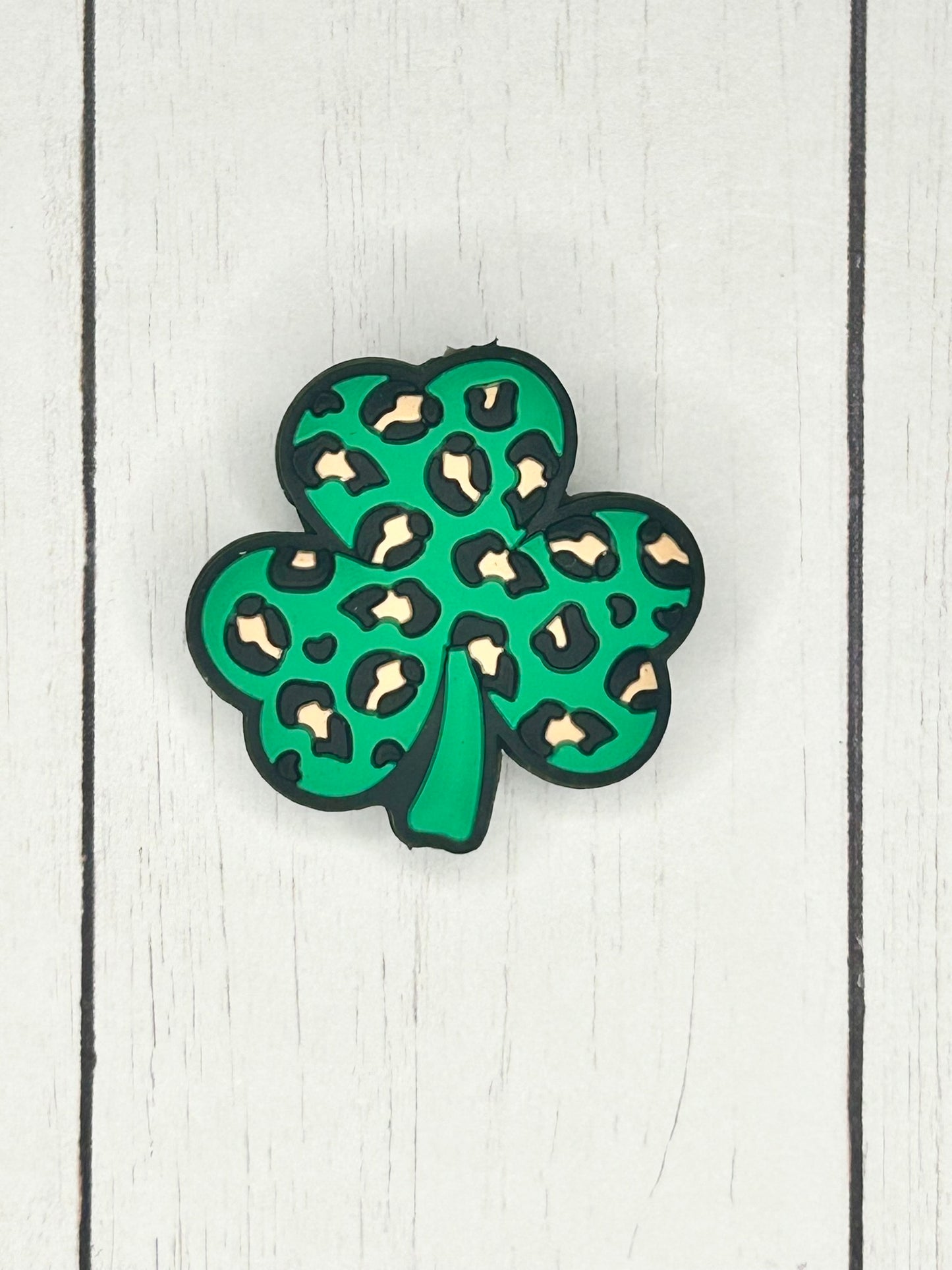 Leopard Shamrock Focal Bead
