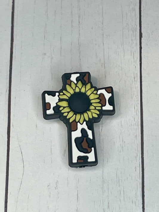 Sunflower Cross Focal Bead