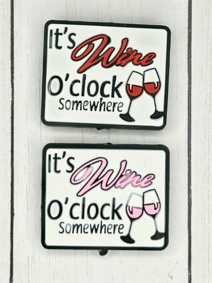 "It's Wine o'clock Somewhere" Focal Bead