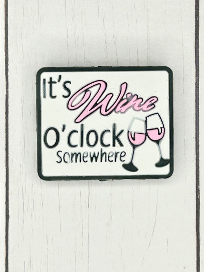 "It's Wine o'clock Somewhere" Focal Bead
